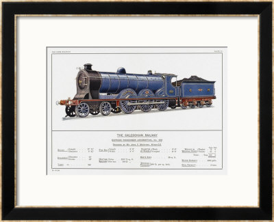 Caledonian Railway Express Loco No 903 by W.J. Stokoe Pricing Limited Edition Print image