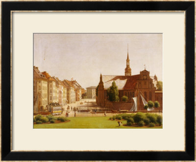 The Palace Square And Holmens Kirke, Copenhagen by Constantin Hansen Pricing Limited Edition Print image