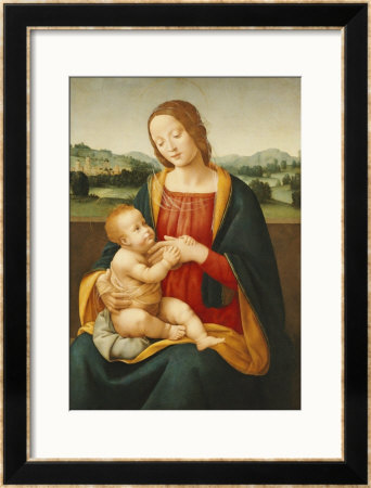Madonna And Child Before A Landscape by Giovanni Sogliani Pricing Limited Edition Print image