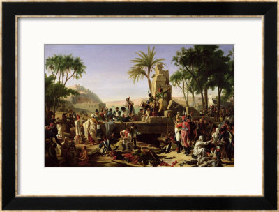 Troops Halted On The Banks Of The Nile, 2Nd February 1799, 1812 by Jean-Charles Tardieu Pricing Limited Edition Print image