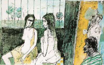 Ateiier A La Toile Jaune by Jean Jansem Pricing Limited Edition Print image