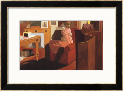 Intimacy, Couple In An Interior With A Partition, 1898 by Félix Vallotton Pricing Limited Edition Print image