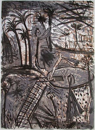 Paysage A L'echelle Ii by Louis Cane Pricing Limited Edition Print image