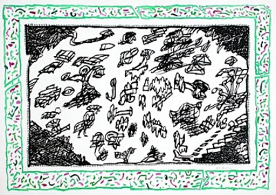 Sans L'ecorce F by Pierre Alechinsky Pricing Limited Edition Print image