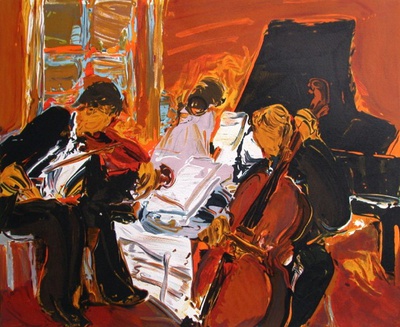 L'orchestre Rouge by Roland Lefranc Pricing Limited Edition Print image