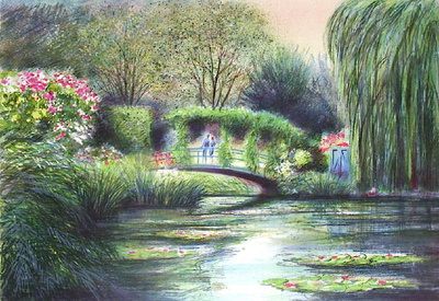 Giverny, Le Pont Aux Nymphéas by Rolf Rafflewski Pricing Limited Edition Print image