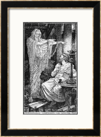 The Greek Stoic Philosopher Athenodorus (Died 7 Ad) Rents A Haunted House by Henry Justice Ford Pricing Limited Edition Print image