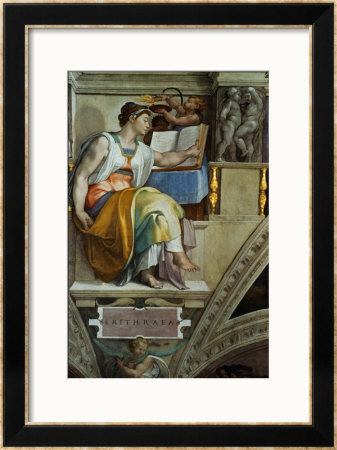 The Sistine Chapel; Ceiling Frescos After Restoration, The Erithrean Sibyl by Michelangelo Buonarroti Pricing Limited Edition Print image
