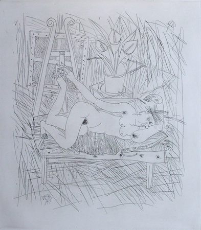 Nu Aux Arums - 1Er Etat by Louis Cane Pricing Limited Edition Print image