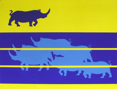 Rhinocéros by Roy Adzak Pricing Limited Edition Print image