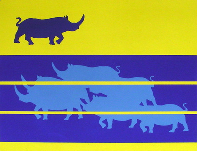 Rhinoceros by Roy Adzak Pricing Limited Edition Print image