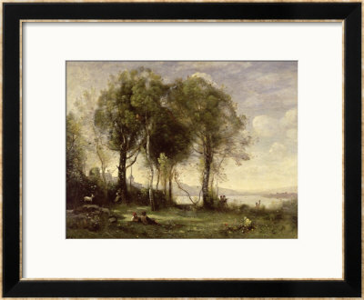 The Goatherds Of Castel Gandolfo, 1866 by Jean-Baptiste-Camille Corot Pricing Limited Edition Print image