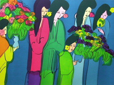 Offrande De Fleurs by Walasse Ting Pricing Limited Edition Print image