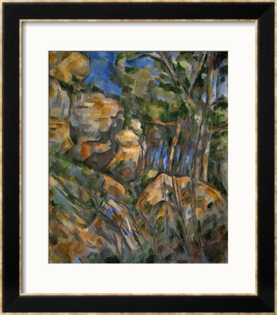 Rocks Above The Caves At Chateau Noir by Paul Cezanne Pricing Limited Edition Print image