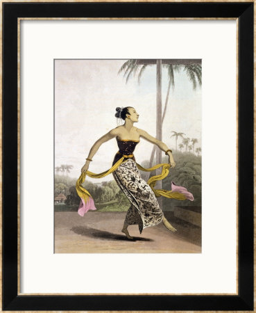 A Ronggeng Or Dancing Girl, Plate 21 From Vol. I Of The History Of Java by Thomas & William Daniell Pricing Limited Edition Print image