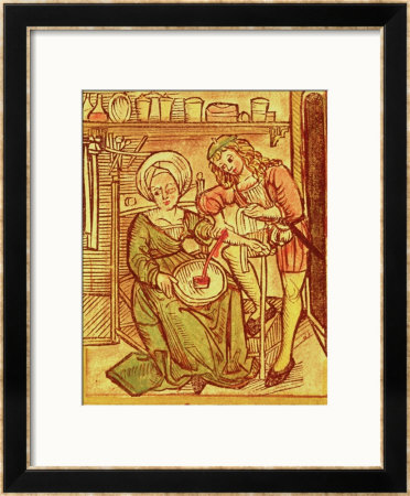Blood Letting, From Tractatus De Pestilencia by M. Albik Pricing Limited Edition Print image