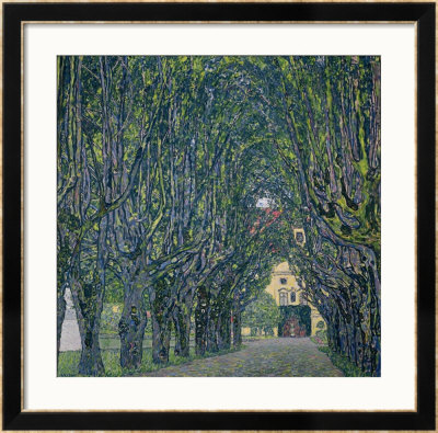 Tree-Lined Road Leading To The Manor House At Kammer, Upper Austria, 1912 by Gustav Klimt Pricing Limited Edition Print image