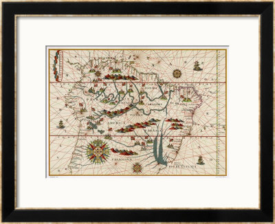 Map Of Brazil by Juan Martinez Pricing Limited Edition Print image