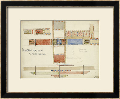 Florence, San Miniato, Studies Of Decorative Ceiling Panels, 1891 by Charles Rennie Mackintosh Pricing Limited Edition Print image