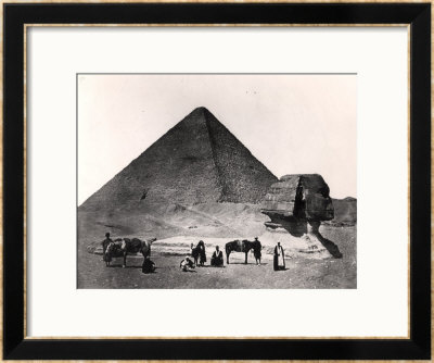 The Sphinx And The Great Pyramid Of Khufu At Giza, Circa 1860 by Wilhelm Hammerschmidt Pricing Limited Edition Print image