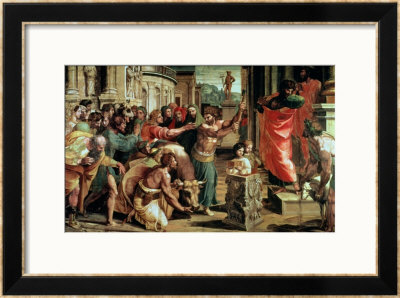 The Sacrifice At Lystra (Sketch For The Sistine Chapel) (Pre-Restoration) by Raphael Pricing Limited Edition Print image