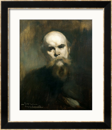 Portrait Of Paul Verlaine (1844-96) 1890 by Eugene Carriere Pricing Limited Edition Print image