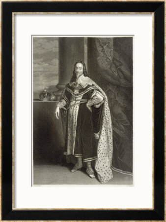 Charles I Of England The King In Full Regalia by Francis Holl Pricing Limited Edition Print image