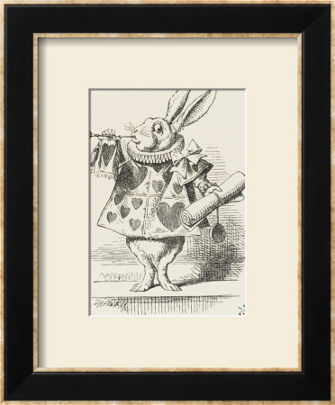 The White Rabbit In Herald's Costume by John Tenniel Pricing Limited Edition Print image