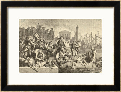 Rome Is Sacked Plundered Looted By Gaiseric And His Fellow-Vandals by H. Leutemann Pricing Limited Edition Print image