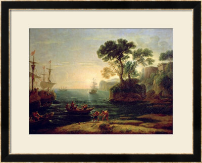 Arrival Of Aeneas In Italy, The Dawn Of The Roman Empire by Claude Lorrain Pricing Limited Edition Print image