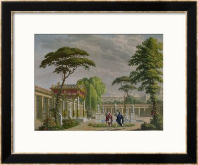 Gardens Of The House Of Diomede At Pompeii, Decoration For The Opera The Last Days Of Pompeii by Alessandro Sanquirico Pricing Limited Edition Print image
