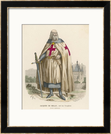 Jacques De Molay Grand Maitre Des Templiers Arrested And Burned By Philippe Iv by Chevauchet Pricing Limited Edition Print image