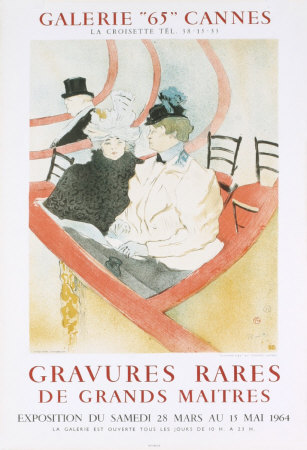 Galerie 65 Cannes, 1964 by Henri De Toulouse-Lautrec Pricing Limited Edition Print image