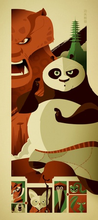 Kung Fu Panda by Tom Whalen Pricing Limited Edition Print image