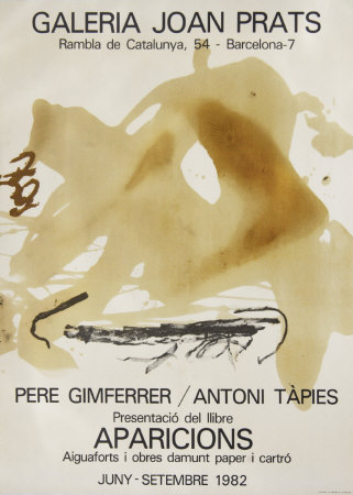Aparicions 1982 by Antoni Tapies Pricing Limited Edition Print image