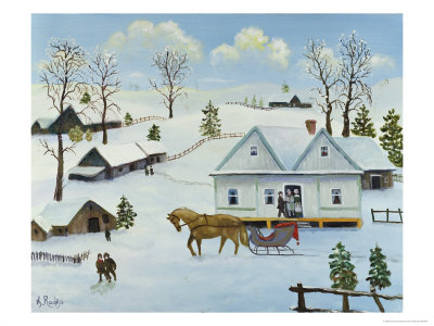 Winter Scene by Konstantin Rodko Pricing Limited Edition Print image