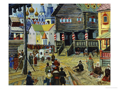 Russian Scene by Konstantin Rodko Pricing Limited Edition Print image