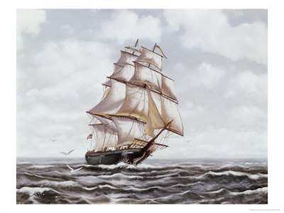 Fully Rigged Ship At Sail by Konstantin Rodko Pricing Limited Edition Print image