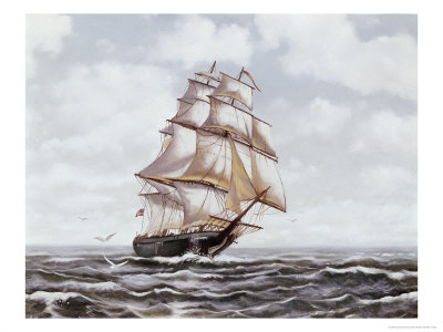 Fully Rigged Ship At Sail by Konstantin Rodko Pricing Limited Edition Print image