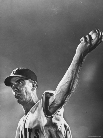 New York Giants Pitcher Carl Hubbell Throwing A Curve Ball by Gjon Mili Pricing Limited Edition Print image