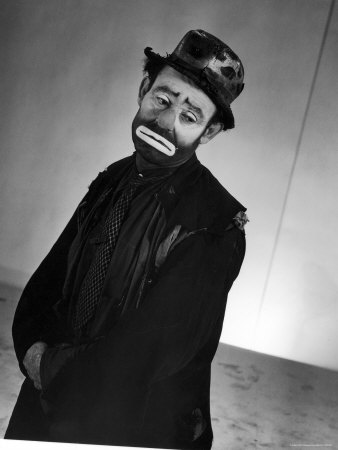 Portrait Of Circus Clown Emmett Kelly by Gjon Mili Pricing Limited Edition Print image