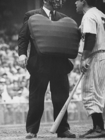 Baseball Umpire Getting Yelled At By Player Yogi Berra by Yale Joel Pricing Limited Edition Print image