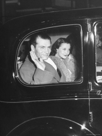 Laurence Olivier And Vivien Leigh In London For Theatrical Appearance In School For Scandal. by William Sumits Pricing Limited Edition Print image