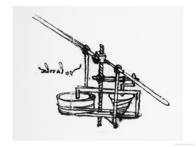 Facsimile Of A Drawing From The Codex Atlanticus, 1478-1519 by Leonardo Da Vinci Pricing Limited Edition Print image