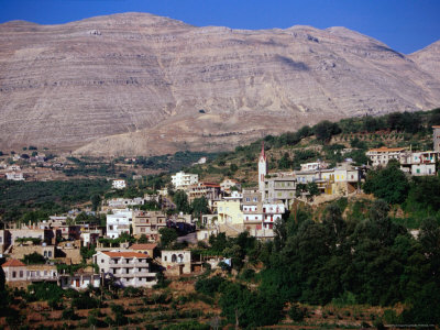Village Set In Valley, Qadisha Valley, Ash Shamal, Lebanon by Tony Wheeler Pricing Limited Edition Print image