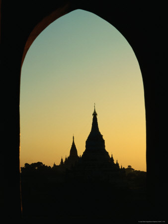 Ananda Temple At Sunrise, Bagan, Mandalay, Myanmar (Burma) by Bernard Napthine Pricing Limited Edition Print image