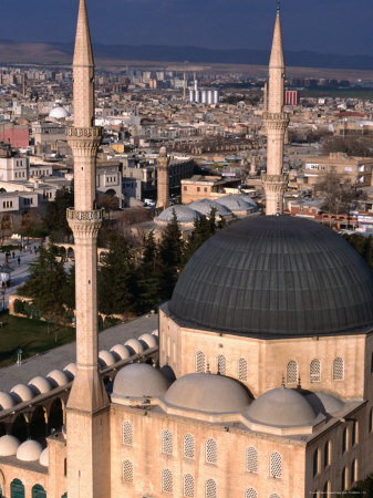 New Mosque And Town From Citadel, Sanliurfa, Turkey by Corey Wise Pricing Limited Edition Print image