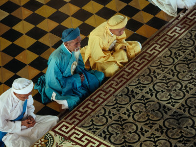 High Priests In Prayer In Tay Ninh Province by Alain Evrard Pricing Limited Edition Print image