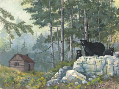 Bears' Cabin by Anita Phillips Pricing Limited Edition Print image