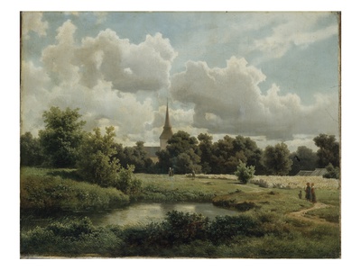 Eidsvoll Church, 1855 (Oil On Canvas) by Joachim Frich Pricing Limited Edition Print image